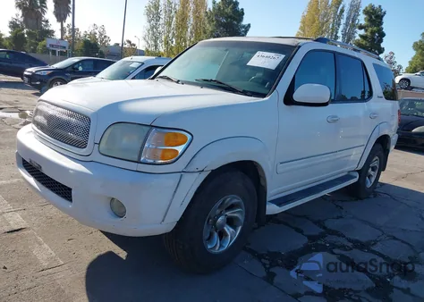 2001 Toyota Sequoia Limited V8 z USA, uszkodzony, nr VIN 5TDBT48A21S037084